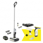 Tolmuimeja Karcher Vacuum Cleaner||FC 2-4 + WV 4-4 Set|Dry&wet|Electric mop|Black/Silver|Bagless|Battery| 2.2 kg|9.791-983.0