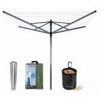Muud kaubad iLike  BRABANTIA rotējo&scaron;s veļas žāvētājs LOM  50m  Metallic Grey+ dāvanas 311321