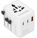 Arvutid ja tahvelarvutid Canyon  CANYON Travel Adapter OnTour 20 EU/UK/US/AUS 20W&nbsp; White 5291485019327