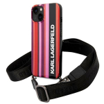 Tagakaaned Karl Lagerfeld  Karl Lagerfeld KLHCP14SSTSTP iPhone 14 6.1 "hardcase pink / pink Color Stripes Strap