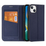 Tagakaaned Dux Ducis  Dux Ducis Skin X2 case for iPhone 14 Plus case with magnetic flap blue