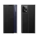 Tagakaaned Hurtel  New Sleep Case Cover for Xiaomi Redmi Note 12 5G / Poco X5 5G Cover with Flip Stand Black