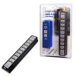Ruuterid Logilink USB 2.0 Hub-10 port whit power adapter
