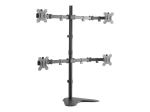Teleri kinnitus Logilink BP0046 Quad Monitor Desk Stand 13"-32'' Desk Mount, BP0046, 13-32 ", Maximum weight (capacity) Carrying capacity of each arm: Max. 8 kg kg, Black
