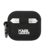 Tagakaaned Karl Lagerfeld  Karl Lagerfeld Silicone Karl Head 3D Case for AirPods 3 - Black