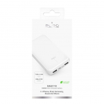V&auml;line aku Puro Elektrik  Powerbank Puro White 10000mAh 12W 2xUSB-A + USB-C - white