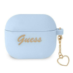 Tagakaaned Guess  Guess GUA3LSCHSB AirPods 3 cover blue/blue Silicone Charm Heart Collection