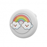 Tagakaaned Hurtel AirTag badge case - white with rainbow print