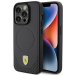 Tagakaaned Ferrari  Ferrari Carbon Metal Logo MagSafe case for iPhone 15 Pro - black