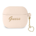 Tagakaaned Guess  Guess GUA3LSCHSP AirPods 3 cover pink/pink Silicone Charm Heart Collection