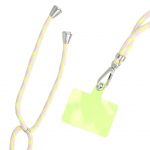 Nutikas seade OEM  SWING (6mm) Phone lanyard, Phone pendant with adjustable length / cord length 165cm (max 82.5cm in the loop) / on the shoulder or neck - gray-yellow