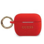 Tagakaaned Guess  Guess GUACAPSILGLRE AirPods Pro cover red/red Silicone Glitter