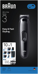 Trimmer Braun Braun 10in1 Hair Clipper Set All-in-One Series 3 AIO3560 Cordless Number of length steps 14 Black