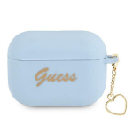 Tagakaaned Guess  Guess GUAPLSCHSB AirPods Pro cover blue/blue Silicone Charm Heart Collection