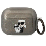 Tagakaaned Karl Lagerfeld  Karl Lagerfeld KLAPHNKCTGK Airpods Pro cover black/black Gliter Karl&Choupette