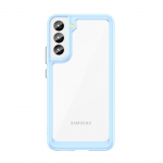 Tagakaaned Hurtel  Outer Space Case Cover for Samsung Galaxy S22 + (S22 Plus) Hard Cover with Gel Frame Blue