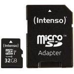 Muu arvutitarvik Intenso  MEMORY MICRO SDHC 32GB C10/W/ADAPTER 3433480