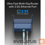 Ruuterid Cudy TR3000 AX3000 TitanAX WiFi 6 Router Dual Band 2.5G Port USB 3.0 VPN Mesh WPA3 Black Black