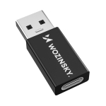 &Uuml;leminek Wozinsky  Wozinsky WAAC-01 USB-A - USB-C OTG Adapter - Black