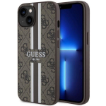 Tagakaaned Guess  Guess GUHMP14MP4RPSW iPhone 14 Plus 6.7" brown/brown hardcase 4G Printed Stripes MagSafe