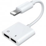 Kaabel Joyroom  Joyroom S-Y104 headphone Lightning / 2x Lightning adapter - white