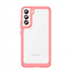 Tagakaaned Hurtel  Outer Space Case Cover for Samsung Galaxy S22 + (S22 Plus) Hard Cover with Gel Frame Red
