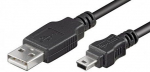 Kaabel Logilink USB MINI-B 5-pin 180 Cert 1.8m Mini-USB B, USB A, 1.8 m, Black