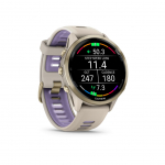 Nutikell Garmin  Forerunner 970, Soft Gold Titanium with French Grey Case and French Grey/Translucent Indigo Band