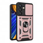 Muud kaubad Hurtel Hybrid Armor Camshield with Camera Cover and Metal Ring for Samsung Galaxy S25 - Pink