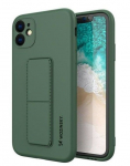 Tagakaaned Wozinsky Apple Kickstand Case flexible silicone iPhone 11 Dark Green