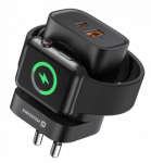 Adaptrid swissten  Swissten Travel Tīkla Lādētājs USB-A / USB-C / iWatch
