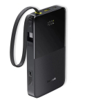 V&auml;line aku Baseus  LiPo Powerbank 10000mAh 22.5W USB + USB-C ar integretu USB-C kabeli EnerFill Bipow2 melns BASEUS