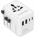 Arvutid ja tahvelarvutid Canyon  CANYON Travel Adapter OnTour 70 EU/UK/US/AUS 70W White 5291485019334