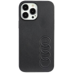 Tagakaaned Audi  Audi Synthetic Leather iPhone 13 Pro Max 6.7" black/black hardcase AU-TPUPPCIP13PM-TT/D1-BK