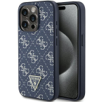 Tagakaaned Guess  Guess 4G Triangle Metal Logo case for iPhone 15 Pro - blue