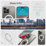 Tagakaaned Spigen  Spigen Ultra Hybrid Mag Case with MagSafe for iPhone 14 Pro - Clear/White