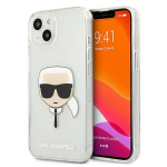 Tagakaaned Karl Lagerfeld  Karl Lagerfeld KLHCP13SKHTUGLS iPhone 13 mini 5,4" srebrny/silver hardcase Glitter Karl`s Head