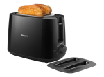 R&ouml;ster Philips  Daily collection toaster HD2582/90 Black, Plastic, 900 W, Number of slots 2, Number of power levels 8, Bun warmer included