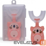Hambahari Kiddyz U1 Electric Tooth brush kids 2&ndash;6 years U shape soft silicone bristles + Dustproof case Pink