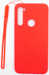 Tagakaaned Evelatus Xiaomi Xiaomi Redmi Note 8 / Redmi Note 8 2021 Soft Touch Silicone Case with Strap Red