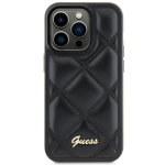 Tagakaaned Guess  Guess GUHCS23FEPSQSQSK S23 FE S711 black/black hardcase Quilted Metal Logo