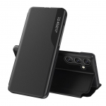 Tagakaaned Hurtel  Eco Leather View Case cover for Samsung Galaxy A24 4G with a flip stand black