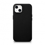 Tagakaaned iCarer  iCarer Litchi Premium Leather Case iPhone 14 Plus Magnetic Leather Case with MagSafe Black (WMI14220711-BK)