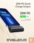 V&auml;line aku Veger  Powerbank Veger PlugOn (W0556P) PD QC3.0 3A 20W 5000 mAh with a built-in connector Lightning black