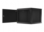 Serverid Lanberg Rack cabinet 19" wall-mount 9U/600x600 (flat pack) for self-assembly with metal door, black |