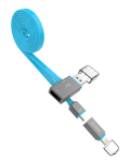 Kaabel Hoco UPL03 Share line apple + micro usb blue