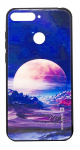 Tagakaaned Evelatus Huawei Y6 2018 Picture Glass Case Valley Moon