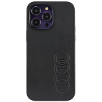 Tagakaaned Audi  Audi Synthetic Leather iPhone 14 Pro Max 6.7" black/black hardcase AU-TPUPPCIP14PM-TT/D1-BK