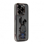 Tagakaaned iLike Apple iPhone 15 Pro Max Silicone Case Print Desire Rabbit Black