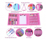 M&auml;nguasjad Kiddyz Stationery Set 208 pcs Kids Art Kit Drawing & Painting Supplies Pink